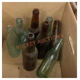 Box lot vintage bottles