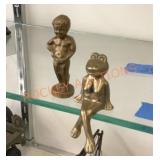 Antique bronze, risqué, miniature figures(setting