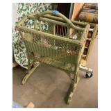 Antique wicker, magazine rack