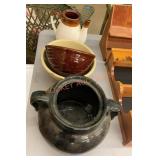 Vintage stoneware, pots, bowls, teapot