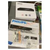 Phillips DVD player, and jinhoo CD DVD player