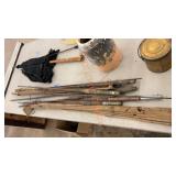 Antique fly and fishing rod lot