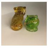 Colored glass paper weight lot