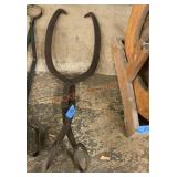 Antique block ice tongs