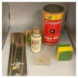 Gun supplies and cleaning equipment lot