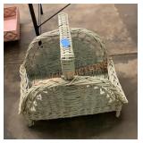 Vintage wicker, magazine holder