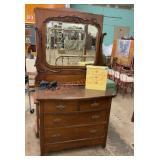 Antique bowfront dresser