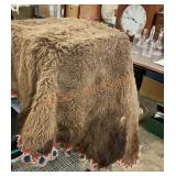 Antique genuine Buffalo hide throw