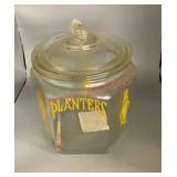 Vintage planters peanut glass cookie jar