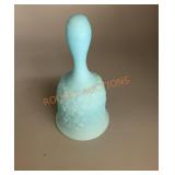 Vintage Fenton Satin Blue Milk Glass Bell in