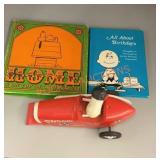 Vintage snoopy toys and books