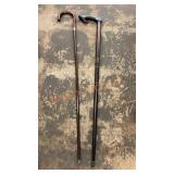 Antique walking stick lot