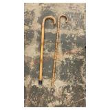 Antique walking stick lot