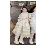 Antique 1916 composite and porcelain 28 inch doll