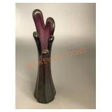 Vintage amethyst 5 finger swing vase