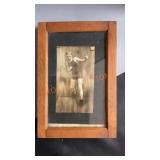 Antique boxing photo in printing frame