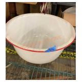 Large vintage enamelware bowl