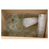 Box lot clear glass cups