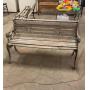 50" vintage, cast-iron and wood bench with lion
