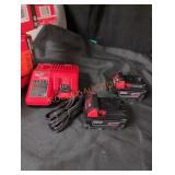 Milwaukee M18 charger and 2 5 ah batteries