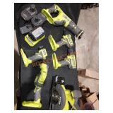 Ryobi 18V ï¿½" Drill Driver, ï¿½" Impact Driver, 5ï¿½"