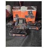 Ridgid 18v 2 ah and 4 ah and charger and bag combo