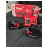 Milwaukee M18 2 5 ah batteries and charger set