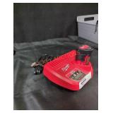 Milwaukee M12 2 ah battery and charger combo