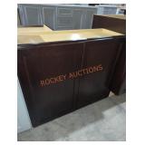 36" W x 13" D x 30" H brown wall cabinet