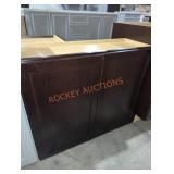 36" W x 13" D x 30" H brown wall cabinet