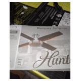 Hunter Dempsey collection ceiling fan white