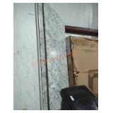 Hampton Bay 10" right miter white ice granite slab