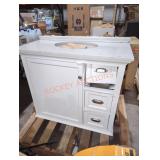 37"Wï¿½22"Dï¿½32"H White Bathroom Vanity