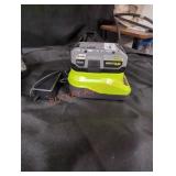 Ryobi 18v 4 ah battery and charger