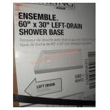 Sterling 60"ï¿½30" Left Drain Shower Base