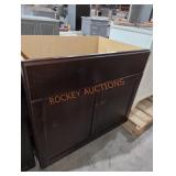 36" W x 25" D x 34" H brown cabinet base