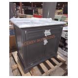 37"Wï¿½22"Dï¿½35"H Gray Bathroom Vanity