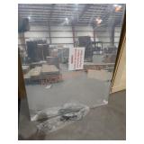 Rectangular light up bathroom mirror