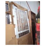 White 36" x 80" reversible hinge storm door