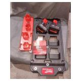 Milwaukee Packout Compact Wall Plate & 2 Batteries