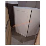 34" x 12" x 30" white wall corner cabinet