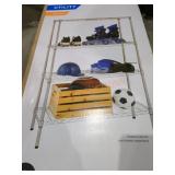 4 shelf storage unit 36"W x 14" L x 54" H chrome