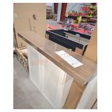 48" x 10.2" floating gray oak shelf