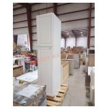 18" W x 24" D x 83" H white 2 door cabinet