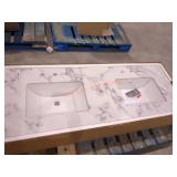 HDC 61"W x 22"D Cultured Marble vanity top