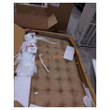 ezra coffee table cream leather 48"x 28" x18.4"