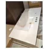 36" W x 18" D white bathroom sink