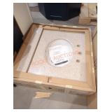 25" W x 22" D granite vanity with oval sink