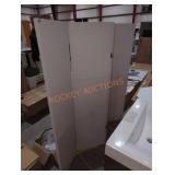 4-Panel White Oriental Screen