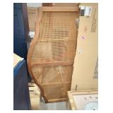 Headboard panel & support bars ash walnut queen